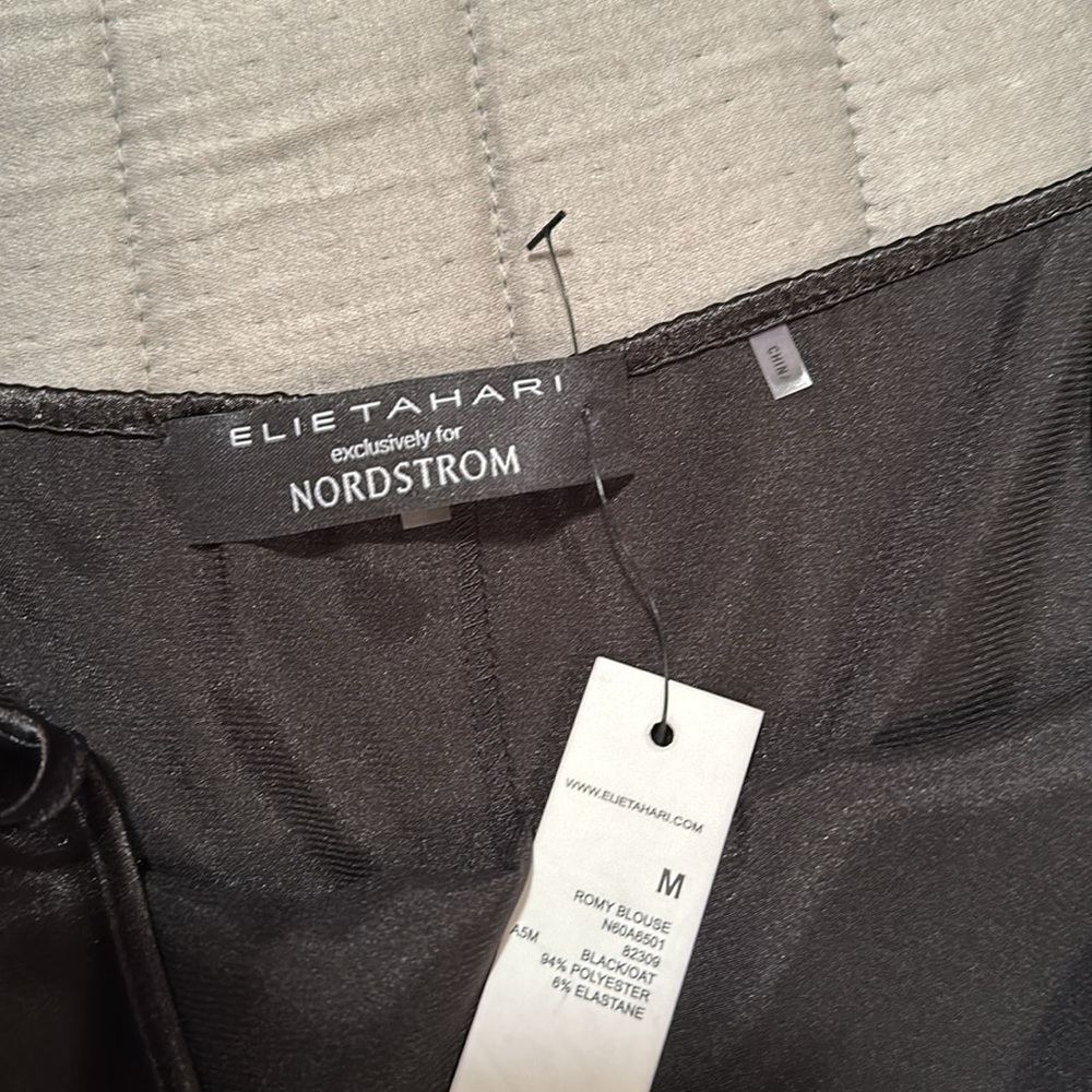 NEW Elie Tahari black satin cami top, Nordstrom exclusive - Picture 2 of 12